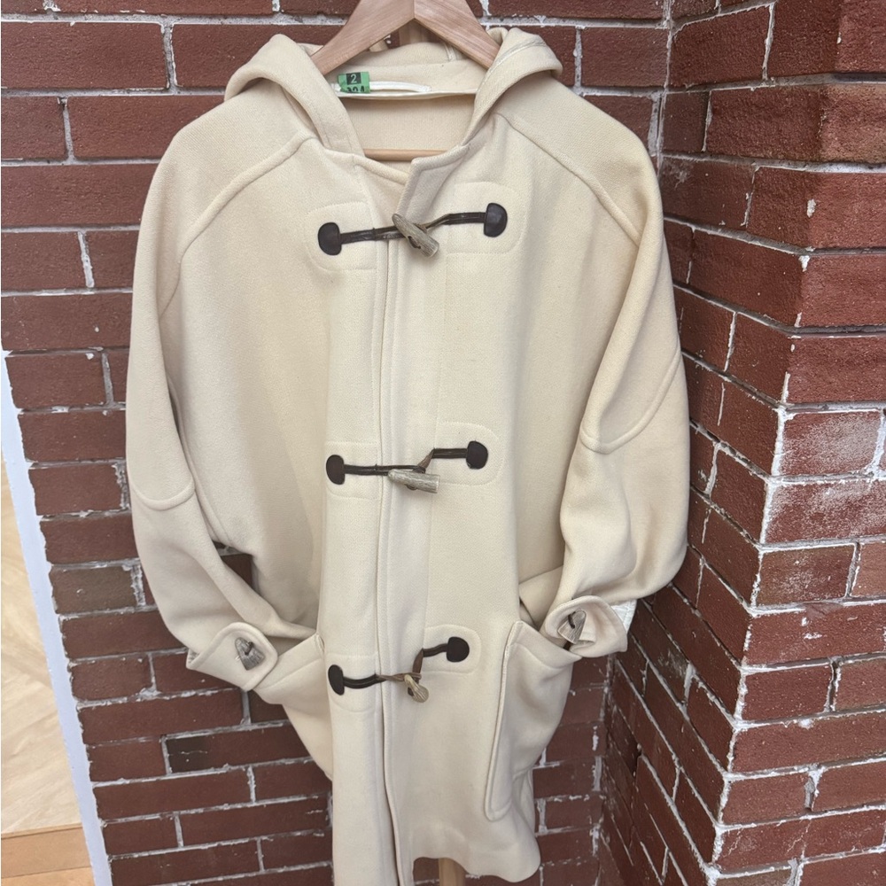 Burberry peacoat cream/beige vintage 100% wool